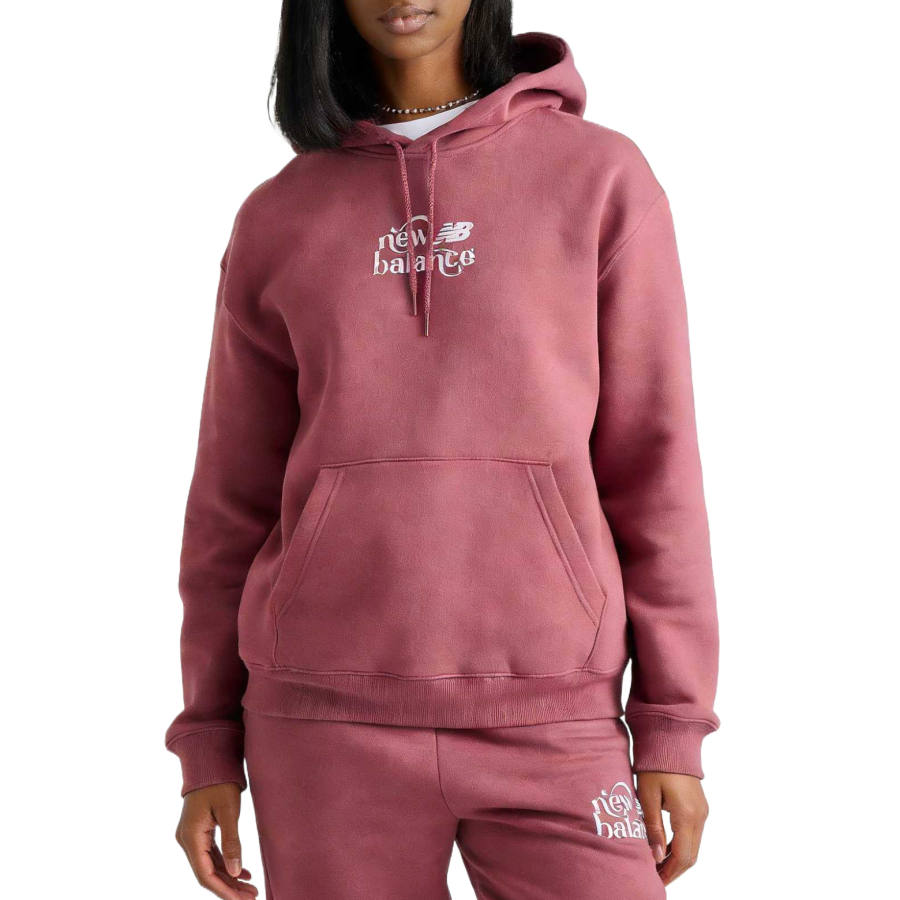 New Balance New Balance Sweatshirts Women's Washable Burgundy Hooded Moderate