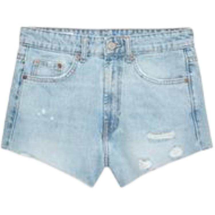 ZARA Denim Shorts Women's Blue Moderate Other