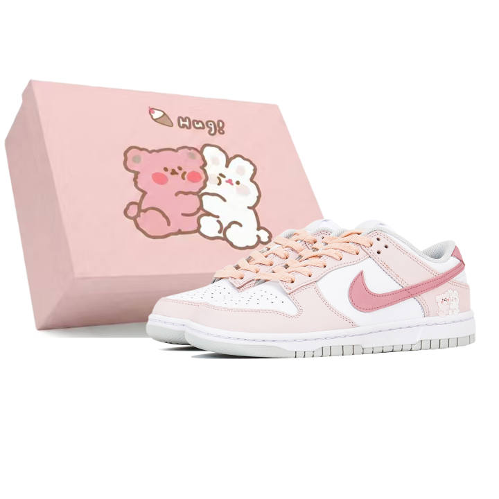 Nike Nike Dunk 3 Times Laboratory Slip Resistant Abrasion Resistant Low top Skateboard Shoes Women's White Pink