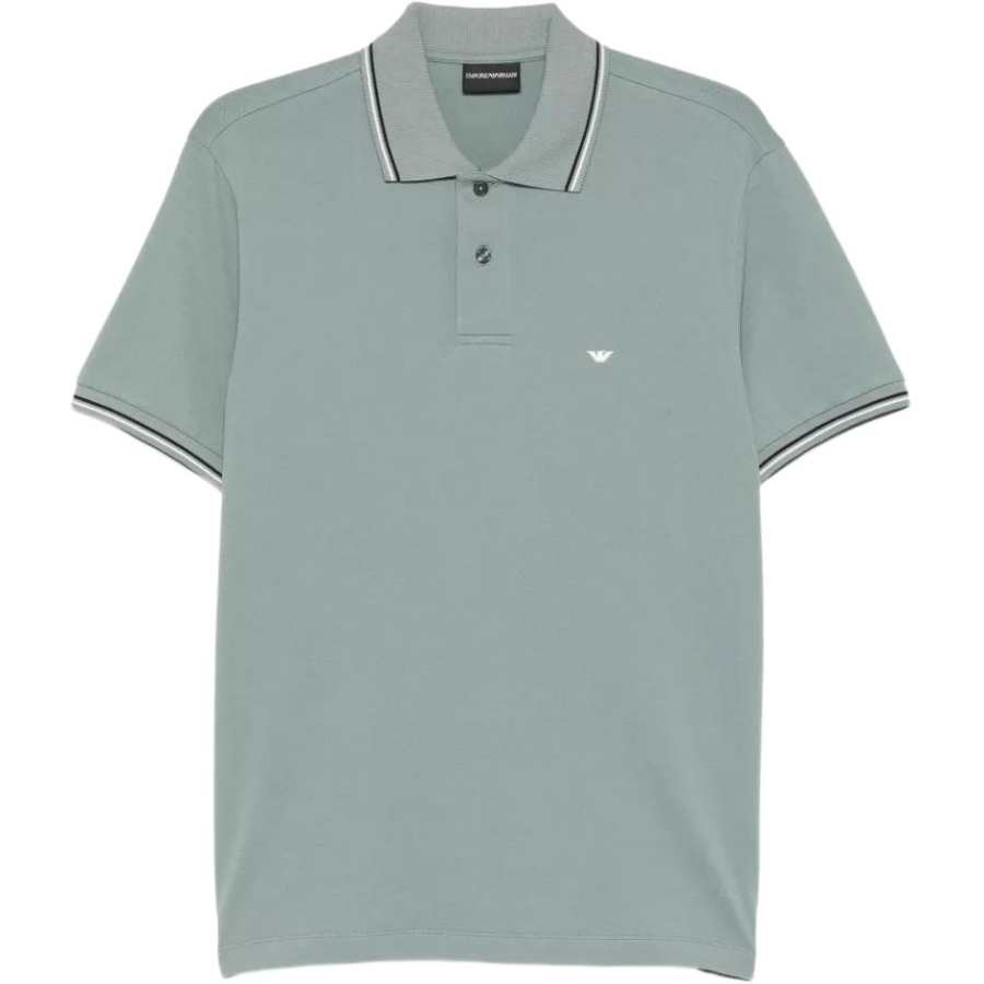 Emporio Armani tipped cotton polo shirt