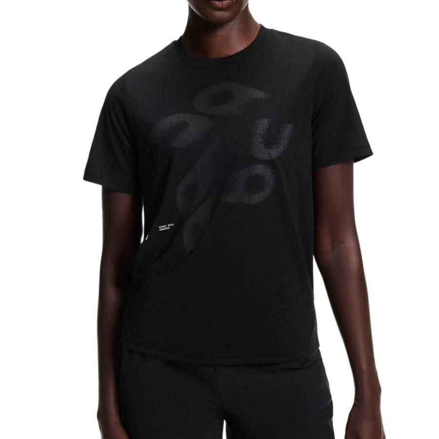 On On Running T Shirts Women's Black Moderate