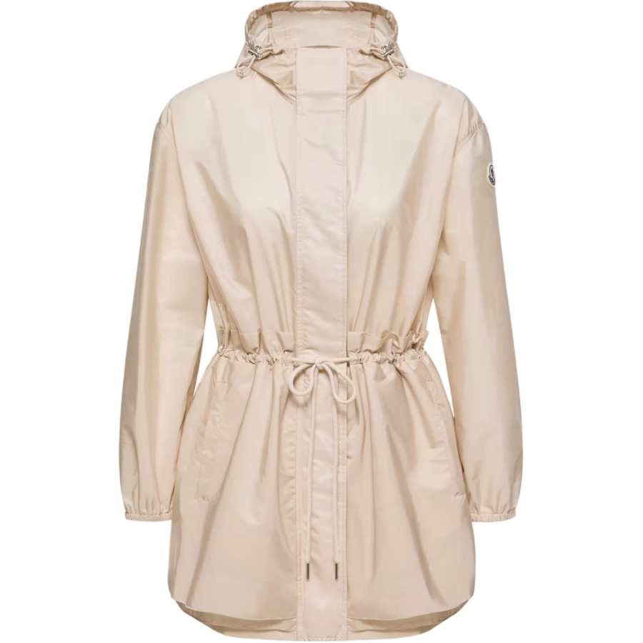 Moncler Weteau Ruched Hooded Rain Jacket