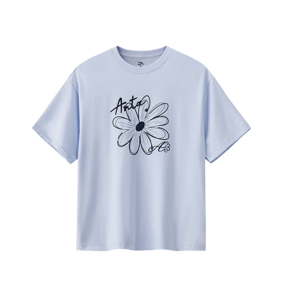 Anta Regular Sleeve T Shirt Women's Light Dusk Blue