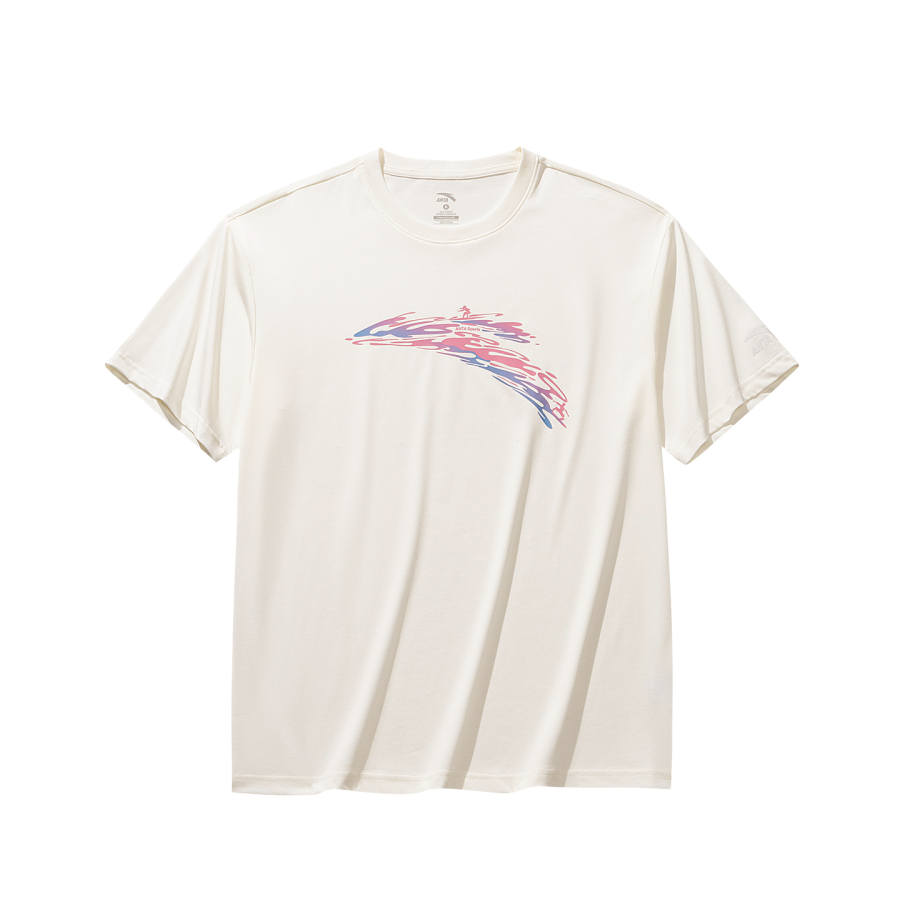 ANTA T Shirts Men's Ivory White 5 Crew Neck