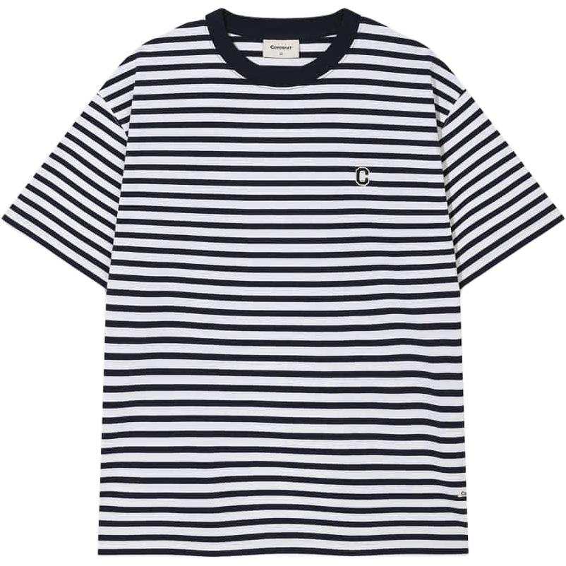 COVERNAT T Shirts Unisex Dark Marine Blue Crew Neck