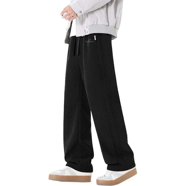 Tonlion Casual Pants Unisex Moderate Straight Fit Pants