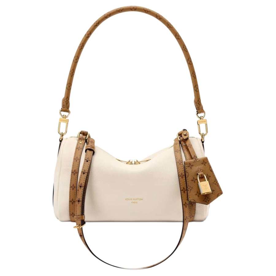 LOUIS VUITTON Express Cow Leather Crossbody Bag, Shoulder Bag Small Women's Beige & Brown