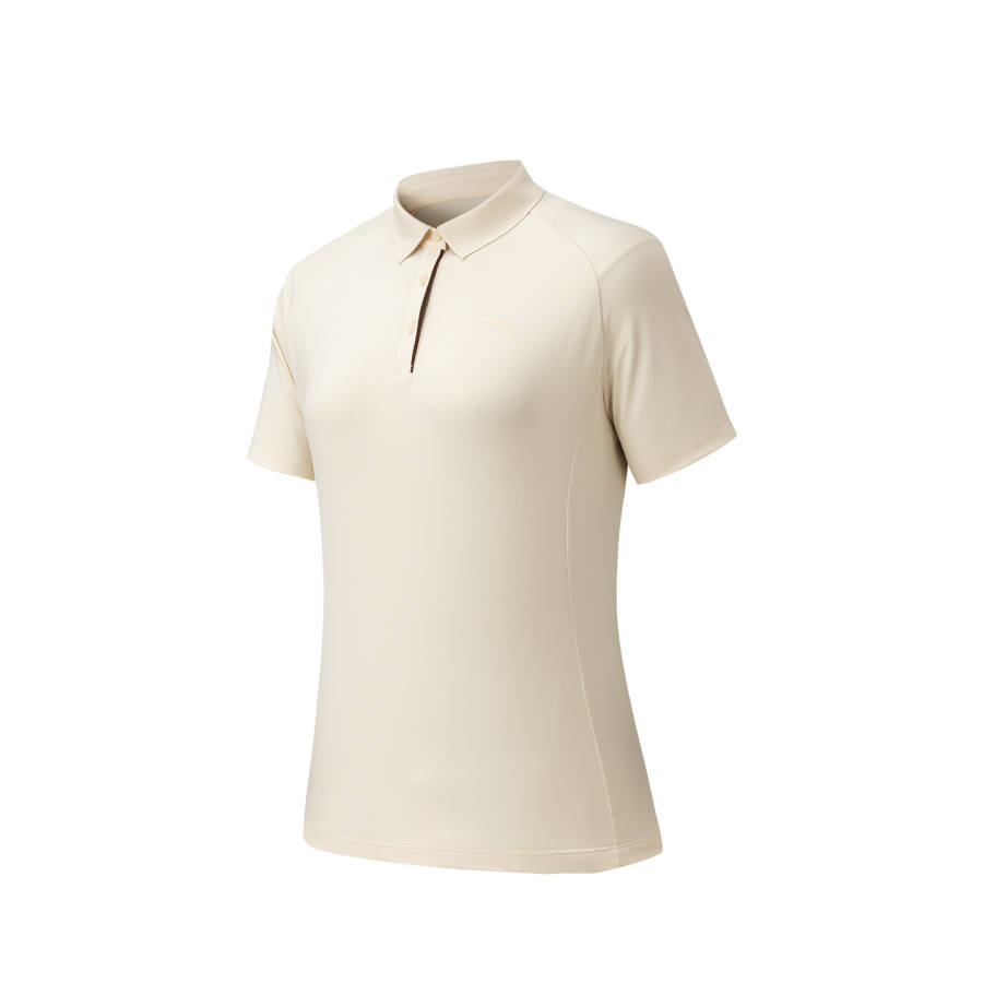 Anta Polo Shirt Women's Oats Cream Gray