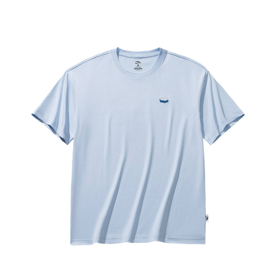 ANTA T Shirts Unisex Sky Water Blue 1 Crew Neck Moderate