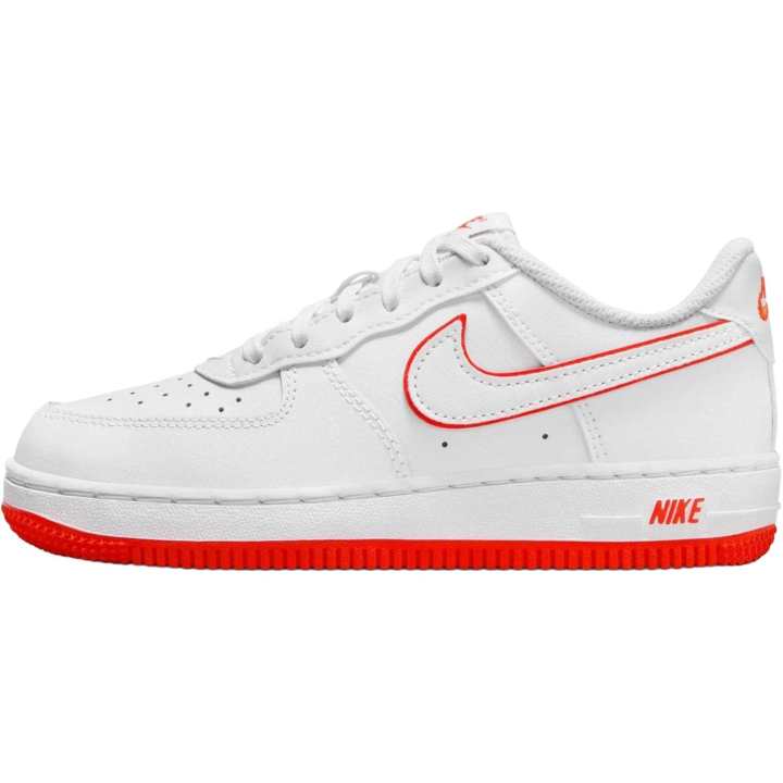Nike Nike Air Force 1 Low top Skateboard Shoes Red White Kids'