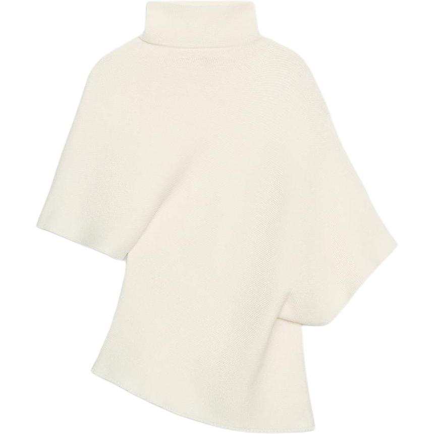 ZARA Knitwear Women's White Stand Collar Moderate