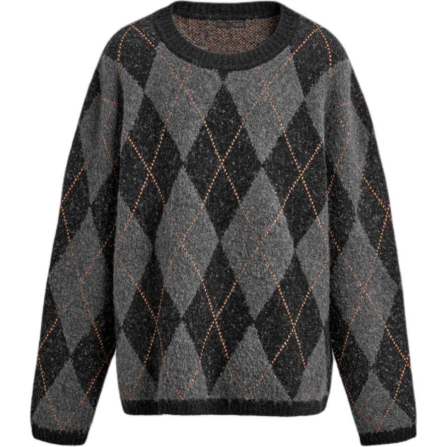 ZARA ZARA Sweaters Men's Black Crew Neck Moderate