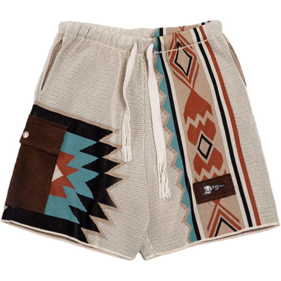 MADEN Indian Collection Casual Shorts Men's Diamond Multicolor