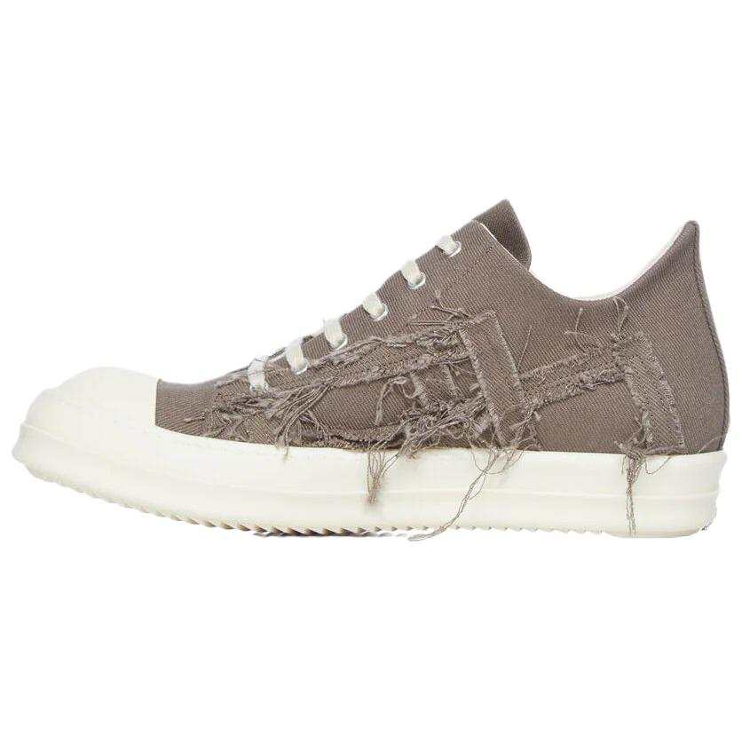 Rick Owens DRKSHDW TEMPLE LOW top Canvas Shoes 3.5cm Men's Taupe