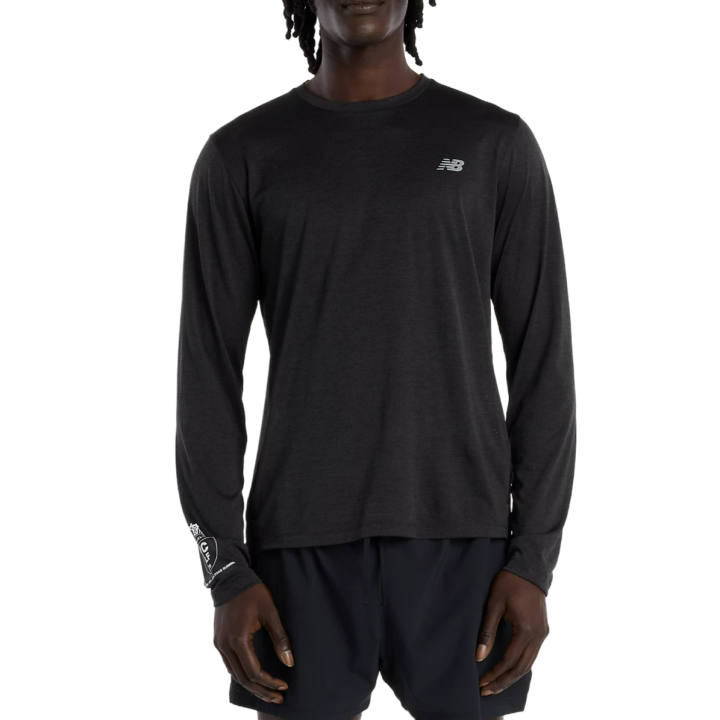 New Balance New Balance T Shirts Men's Black Crew Neck Moderate