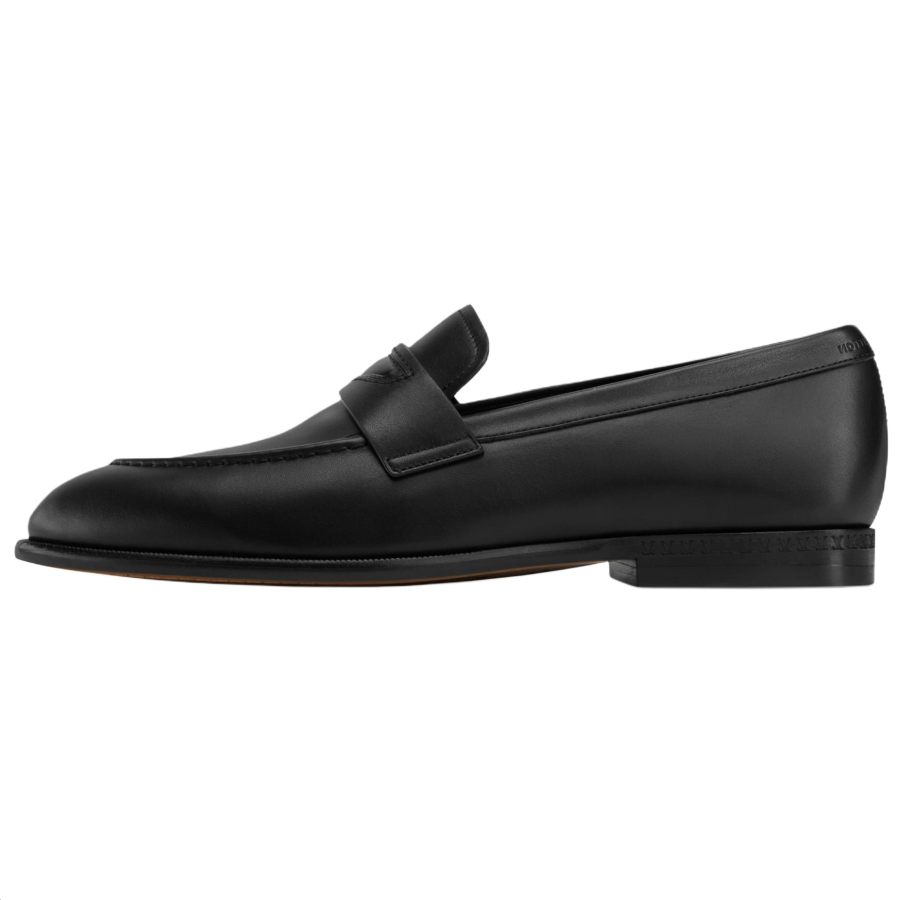 LOUIS VUITTON Gent Cow Leather Casual Leather Shoes Men's Black
