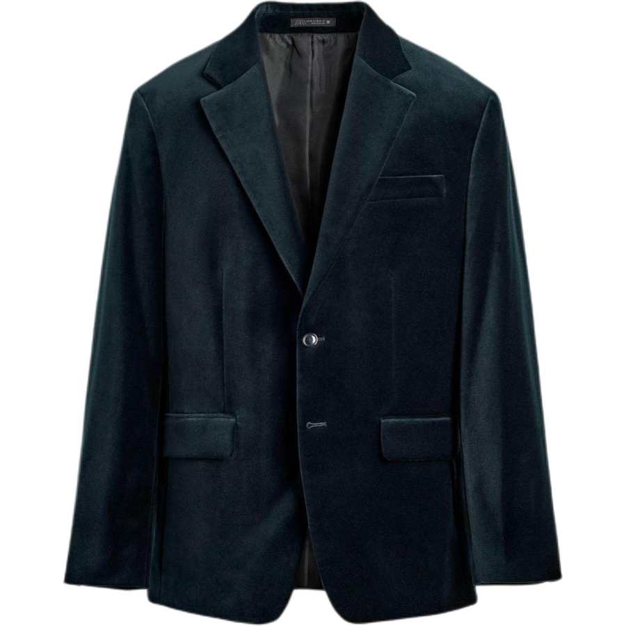 ZARA Business Suits Men's Sea Blue Suit Collar Moderate
