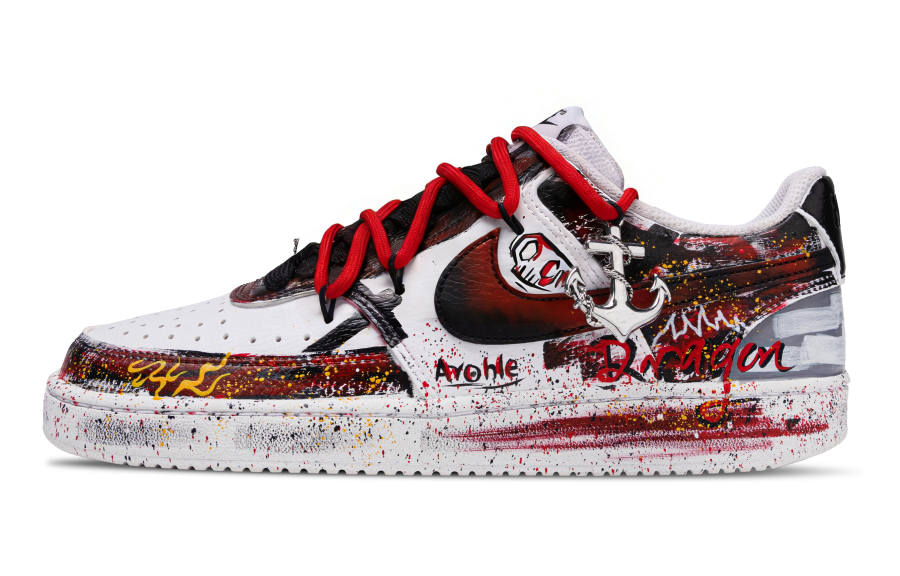 Nike Nike Court Vision 1 On The Brink Cushioning Abrasion Resistant Balance Lightweight Low top Skateboard Shoes Men's