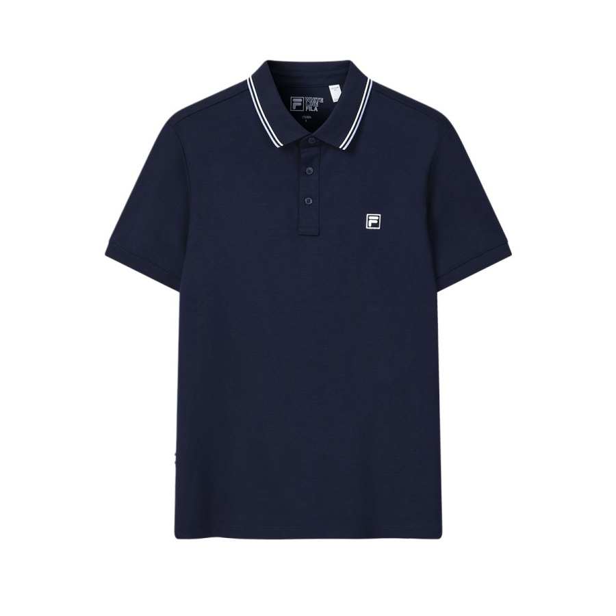 FILA Heritage Polo Shirts Men's Smoke Blue Moderate