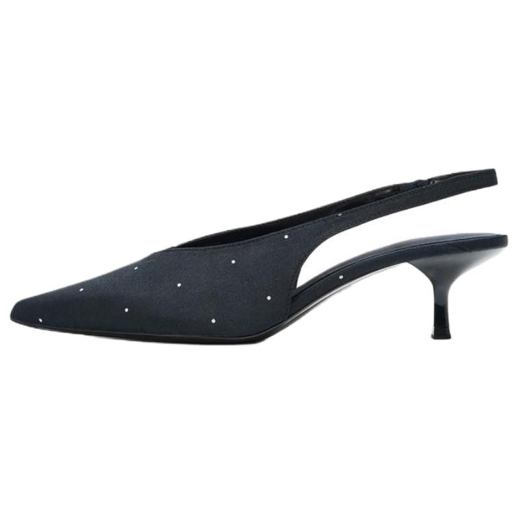 ZARA Slim Heel High Heels 5.5cm Women's Blue