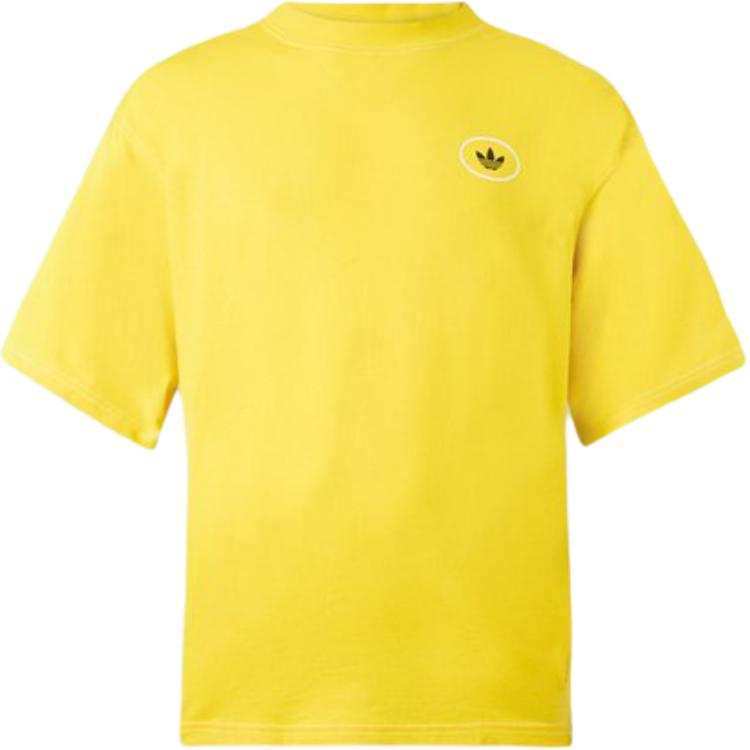 Adidas Originals T Shirts Men's Yellow Crew Neck