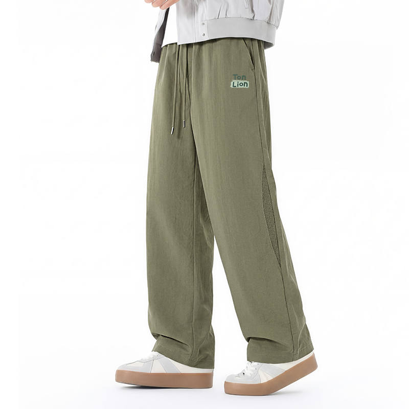 Tonlion Casual Pants Unisex Moderate Straight Fit Pants
