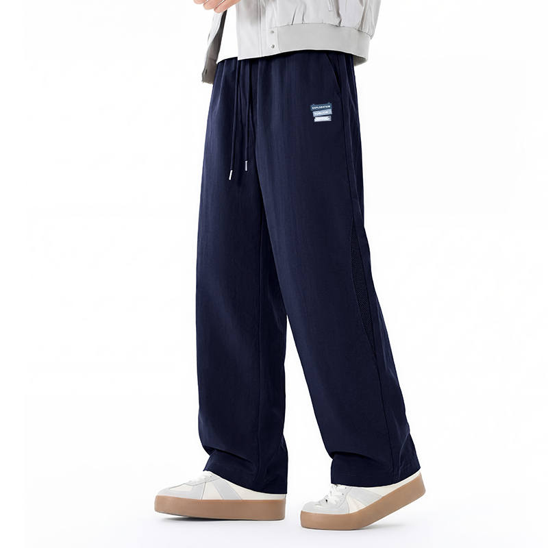 Tonlion Casual Pants Unisex Moderate Straight Fit Pants