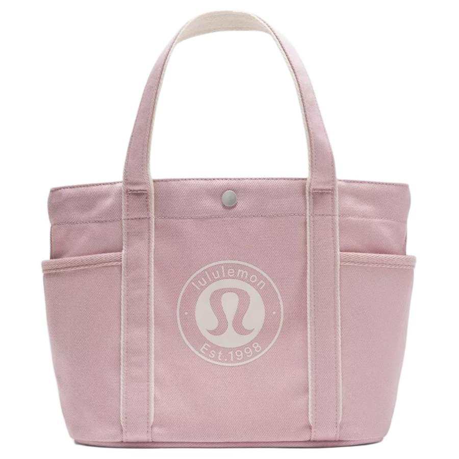 Lululemon Cotton Handbag Mini Women's Smoky Pink & Light Ivory White