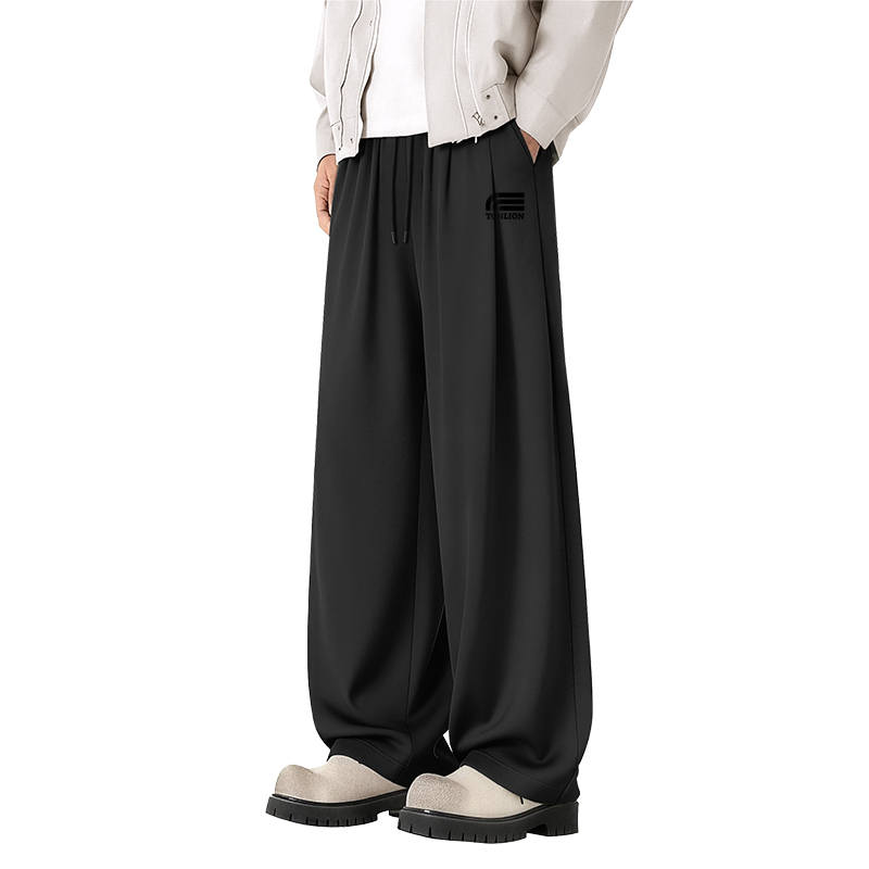 Tonlion Casual Pants Unisex Thin Wide Leg Pants