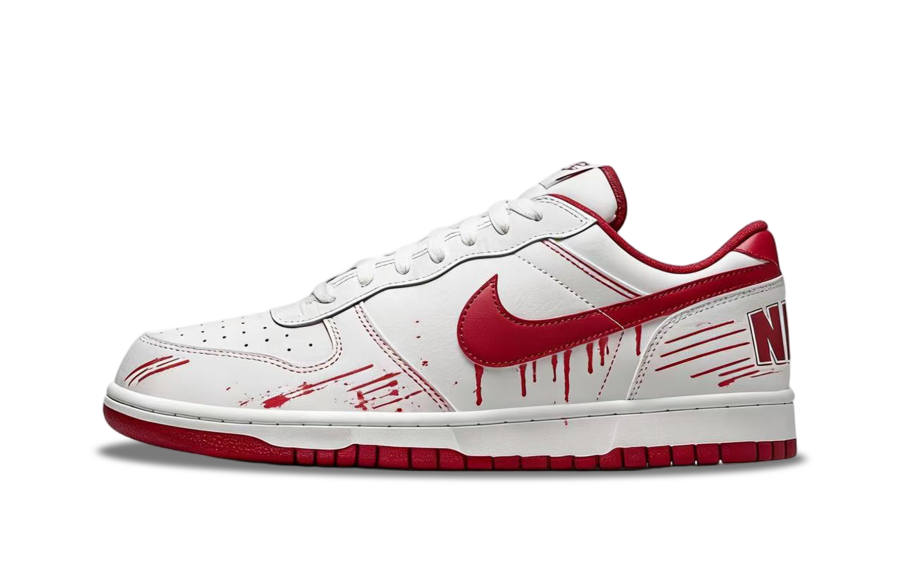Nike Nike Big Red Mark Abrasion Resistant Breathable Low top Skateboard Shoes Unisex Red, White