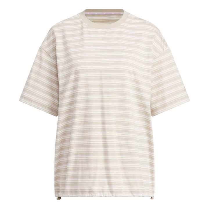 Adidas Adidas T Shirts Women's Miracle Beige/Miracle White/Ice Lavender Crew Neck Moderate