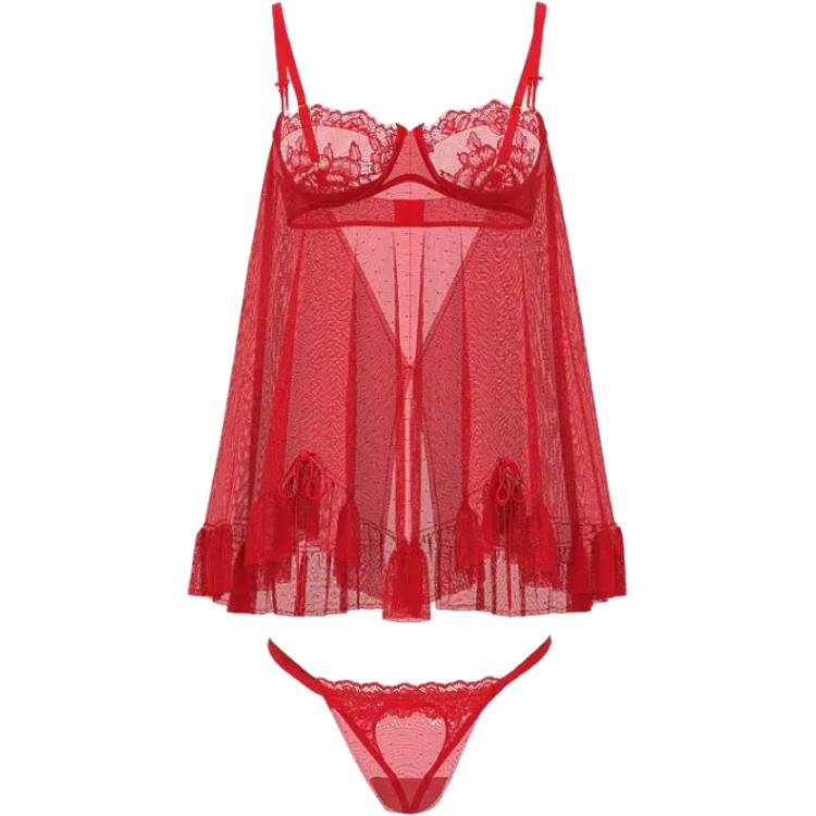 Victoria's Secret Floral Lace Gauze Erotic Sleepwear