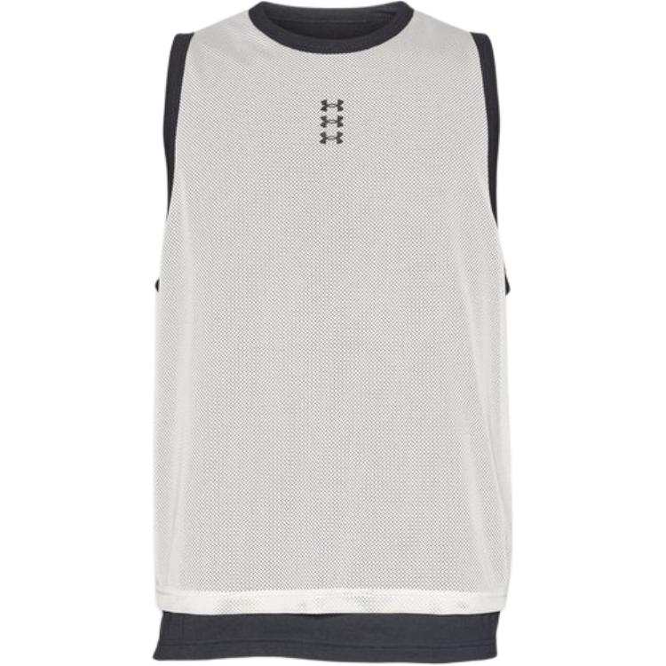 Under Armour Tank Tops Men's Light Gray Crew Neck Moderate Straight Fit