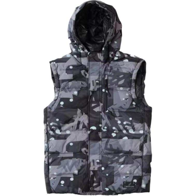 Timberland Down Vests Men's Camouflage Hooded Moderate Other