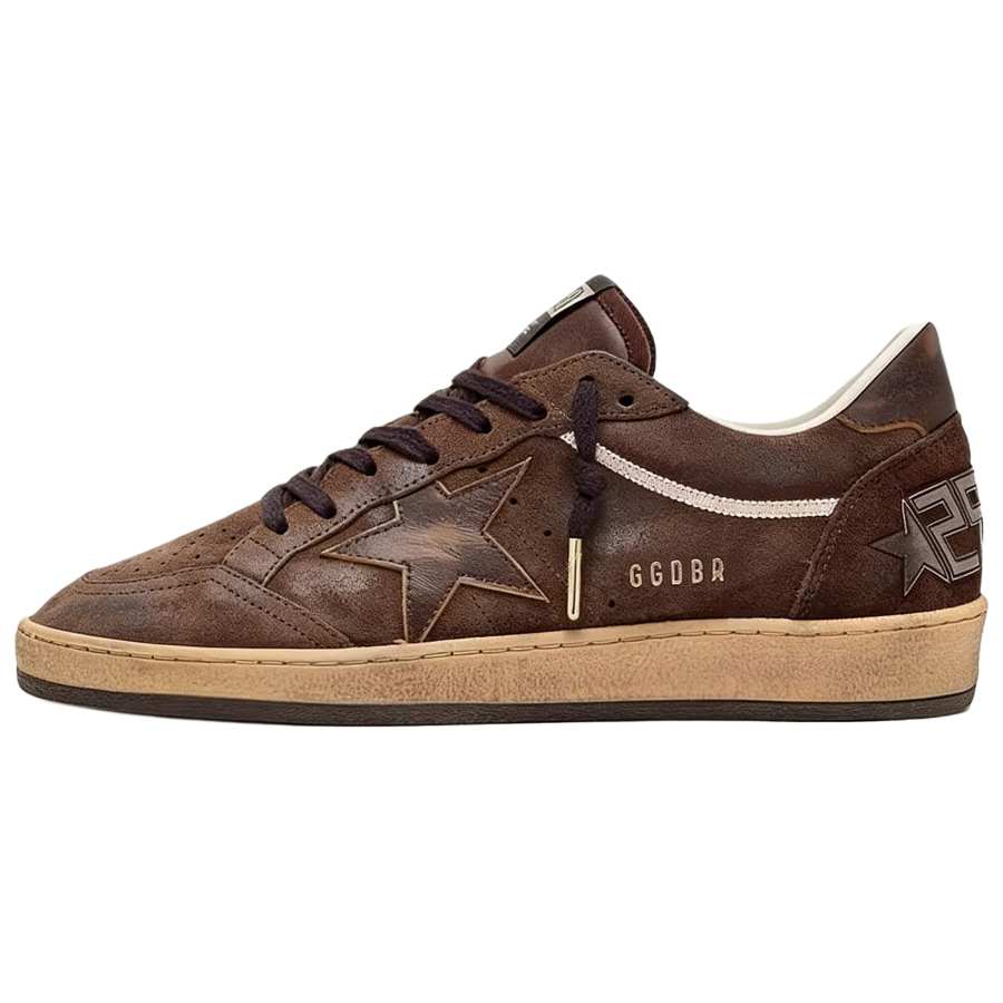 Golden Goose Ball Star Low top Skateboard Shoes Men's Brown