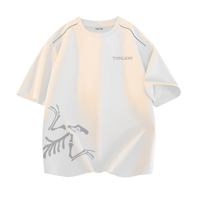 Tonlion T Shirts Unisex Crew Neck Moderate Straight Fit