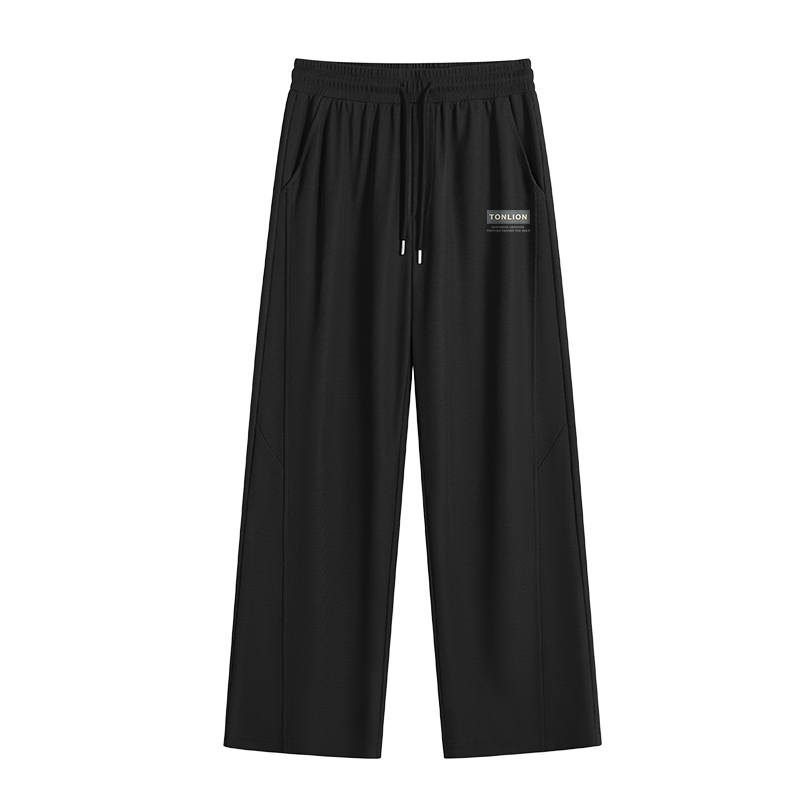 Tonlion Casual Pants Unisex Moderate Straight Fit Pants