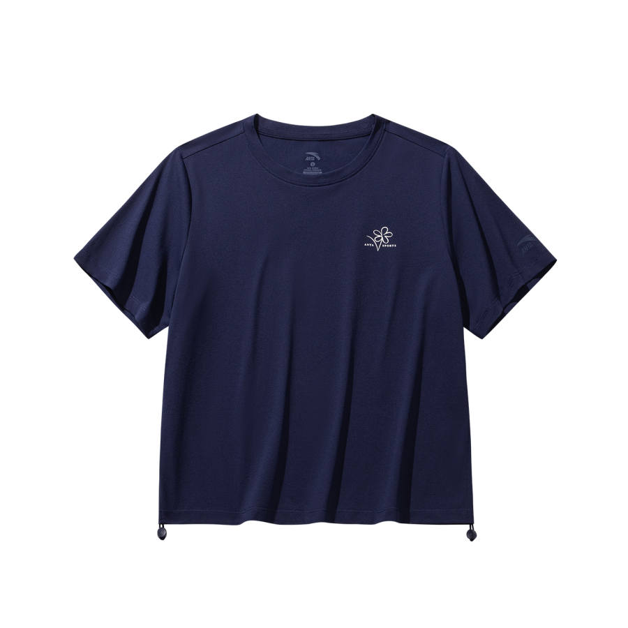 Anta T Shirt Women's Cyan Dark Blue