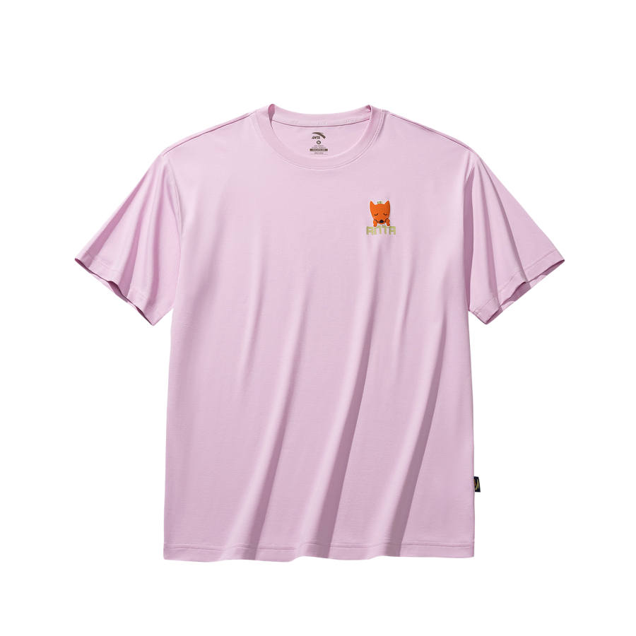 Anta T Shirt Unisex Peach Velvet Pink