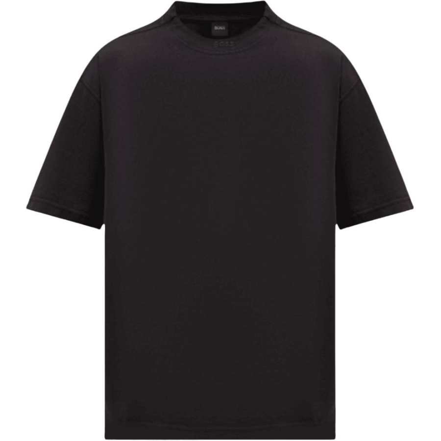 HUGO BOSS T Shirts Men's Black Crew Neck Moderate Straight Fit