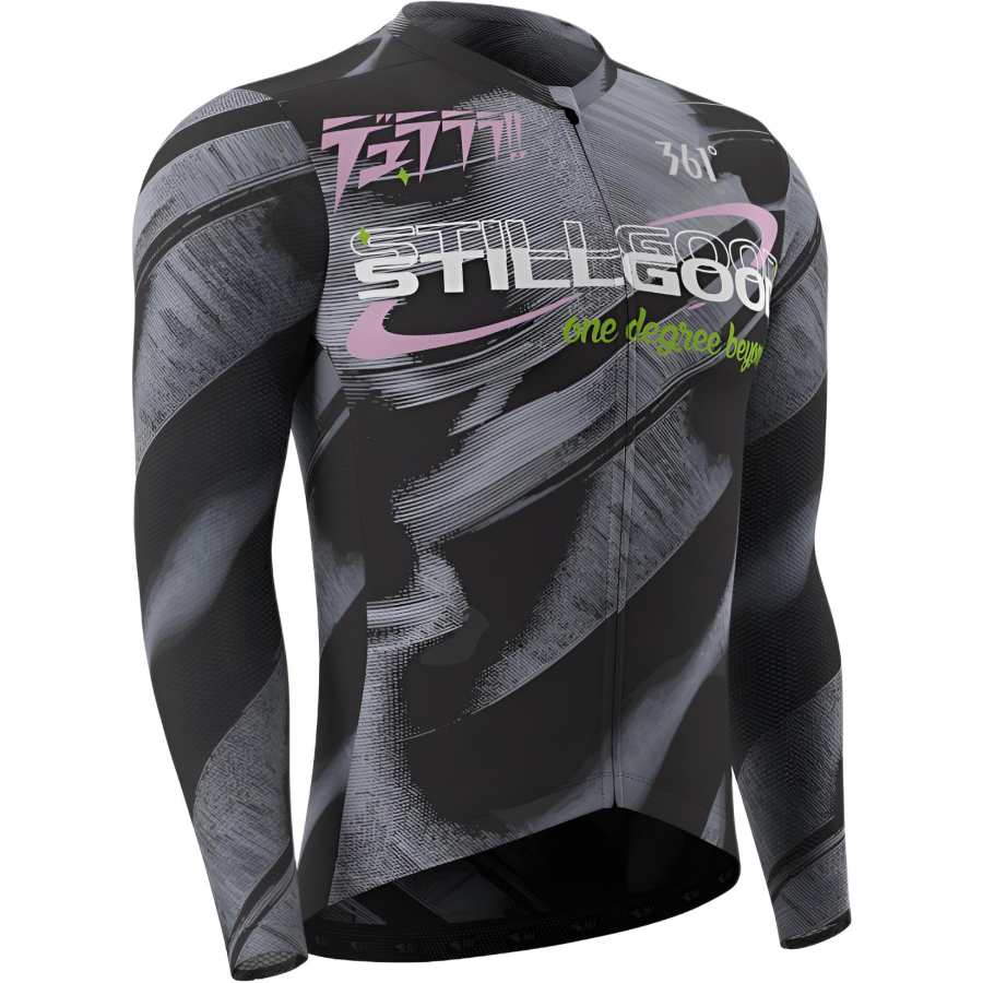 361° Cycling Clothing Unisex Black Gray Fleece Lined Thickened