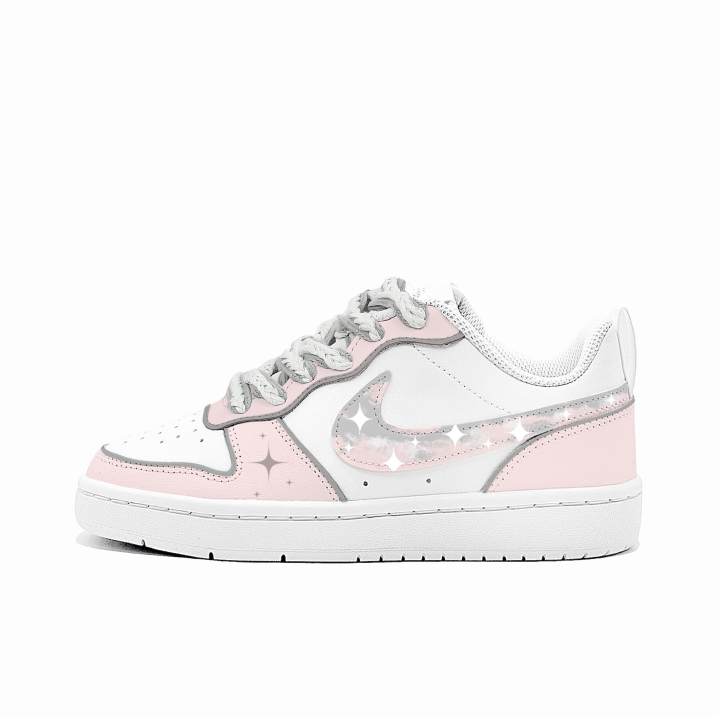 Nike Nike Court Borough 2 Galaxy Sweet Dream, Gaibei Manufacturing Leather Abrasion Resistant Slip Resistant Low top