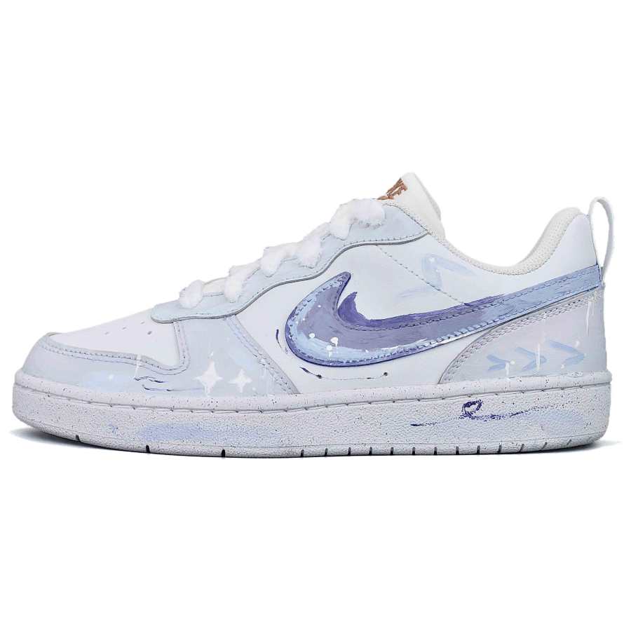 Nike Nike Court Borough Star Leather Abrasion Resistant Breathable Low top Skateboard Shoes Unisex Purple