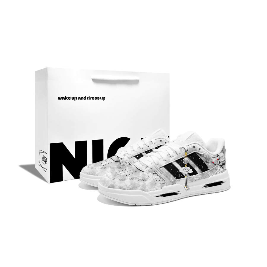 Adidas Adidas LITE BALLER Crane In The Clouds Pu Slip Resistant Cushioning Abrasion Resistant Low top Skateboard Shoes Unisex