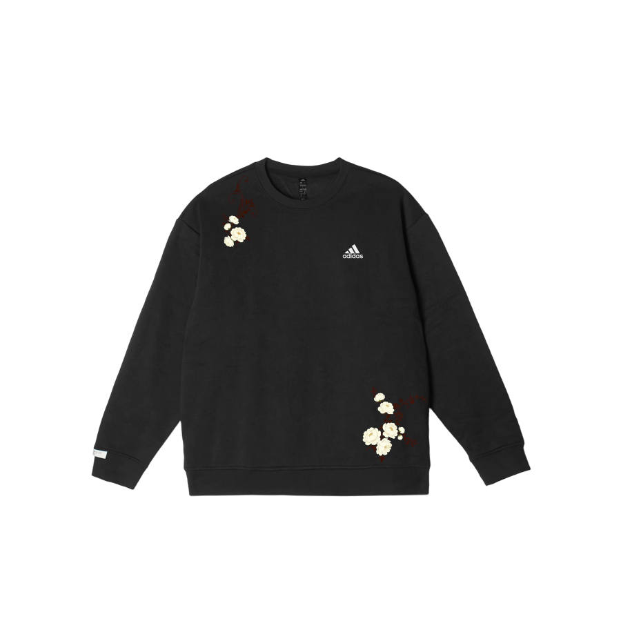 Adidas Adidas LABEL Sweatshirts Unisex Black Crew Neck Moderate Regular