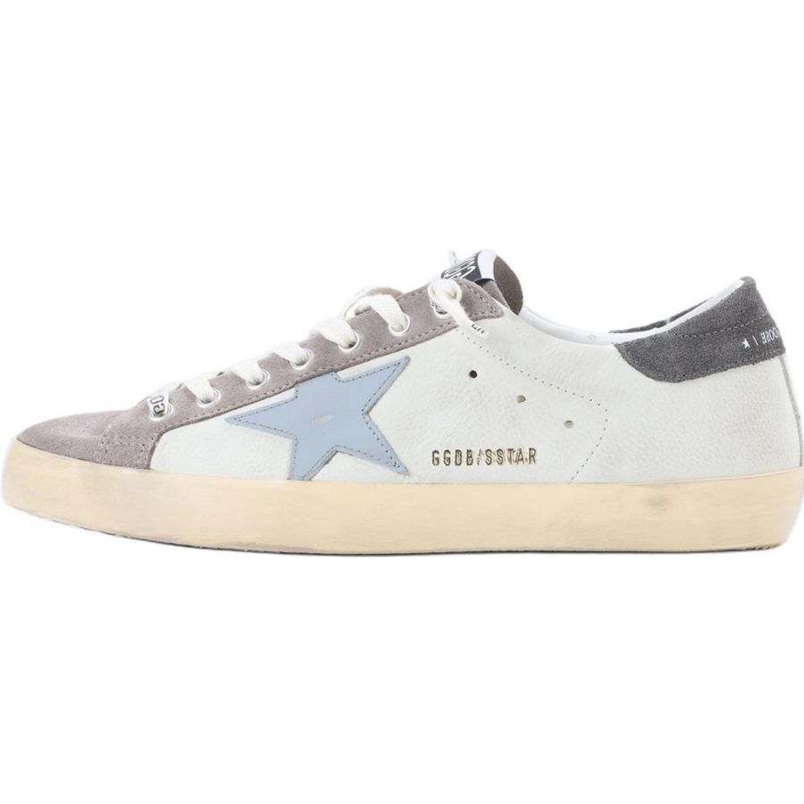 Golden Goose Super Star Cow Leather Low top Skateboard Shoes Men's White