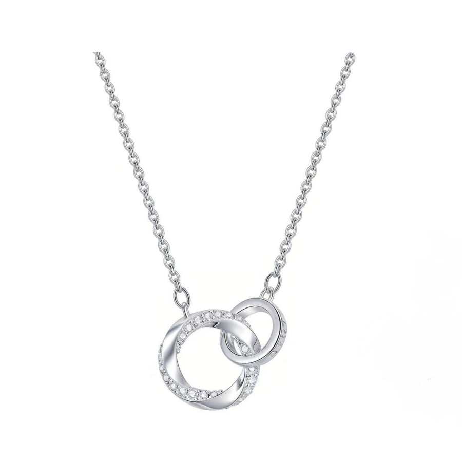 Barbie 999 Silver Zircon Necklaces Women's