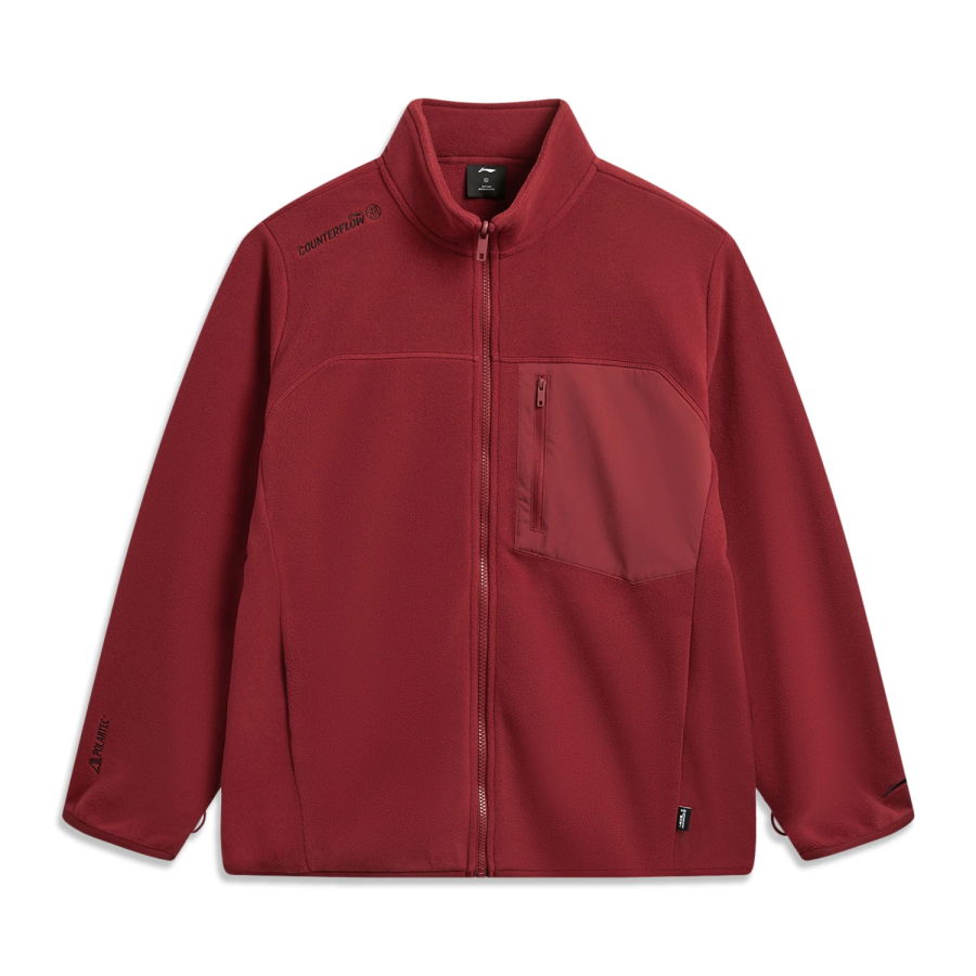 Li-Ning Li Ning Outdoor CF Tracing Fleece Lined Thermal Stand Collar Velvet feel Coat Men's