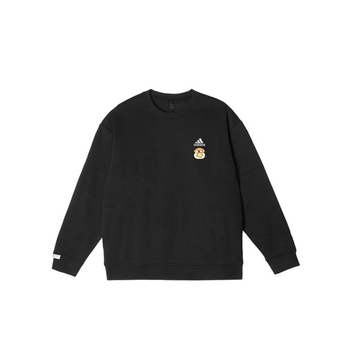 Adidas Adidas LABEL Sweatshirts Unisex Black Crew Neck Moderate Regular