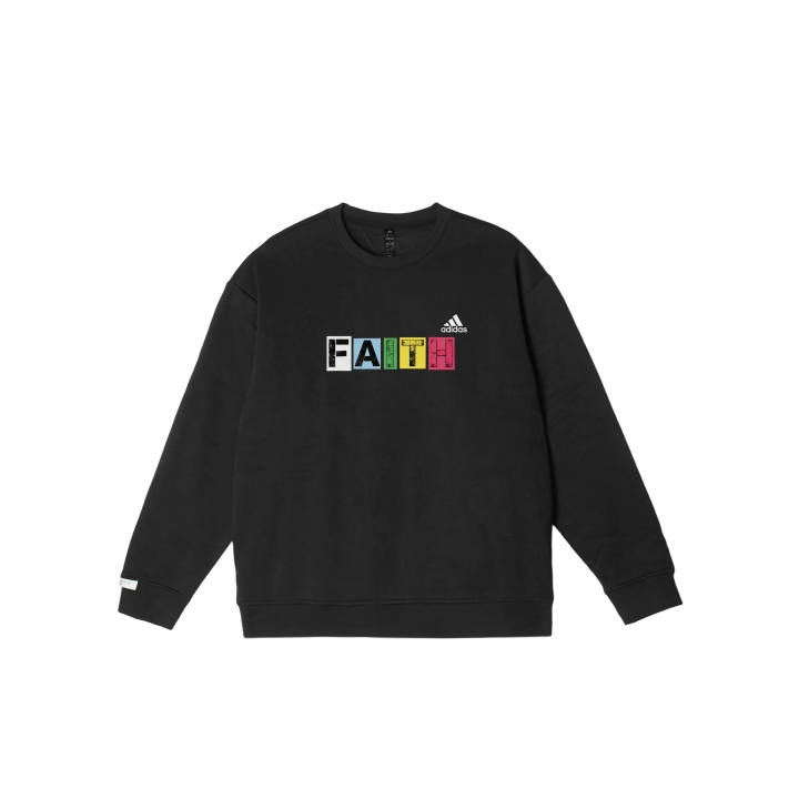 Adidas Adidas LABEL Intimate YMK Print Comfortable Minimalist Style Classic Logo Pattern Crew Neck Pullover Fleece Lined